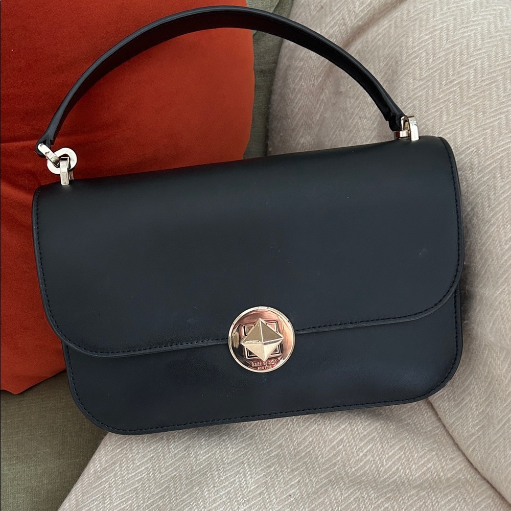 Kate spade ♠️ Audrey Flap crossbody 
Black Leather Handbag
